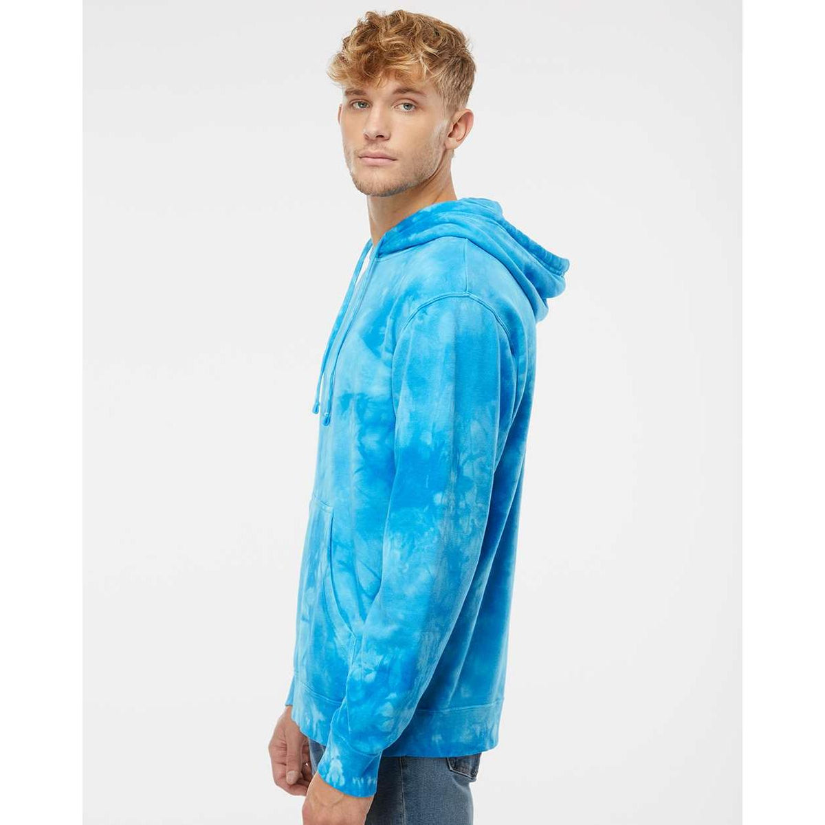 no-logo Independent Trading Co. Midweight Tie-Dye Hooded Sweatshirt-Men's Layering-Independent Trading Co.-Thread Logic