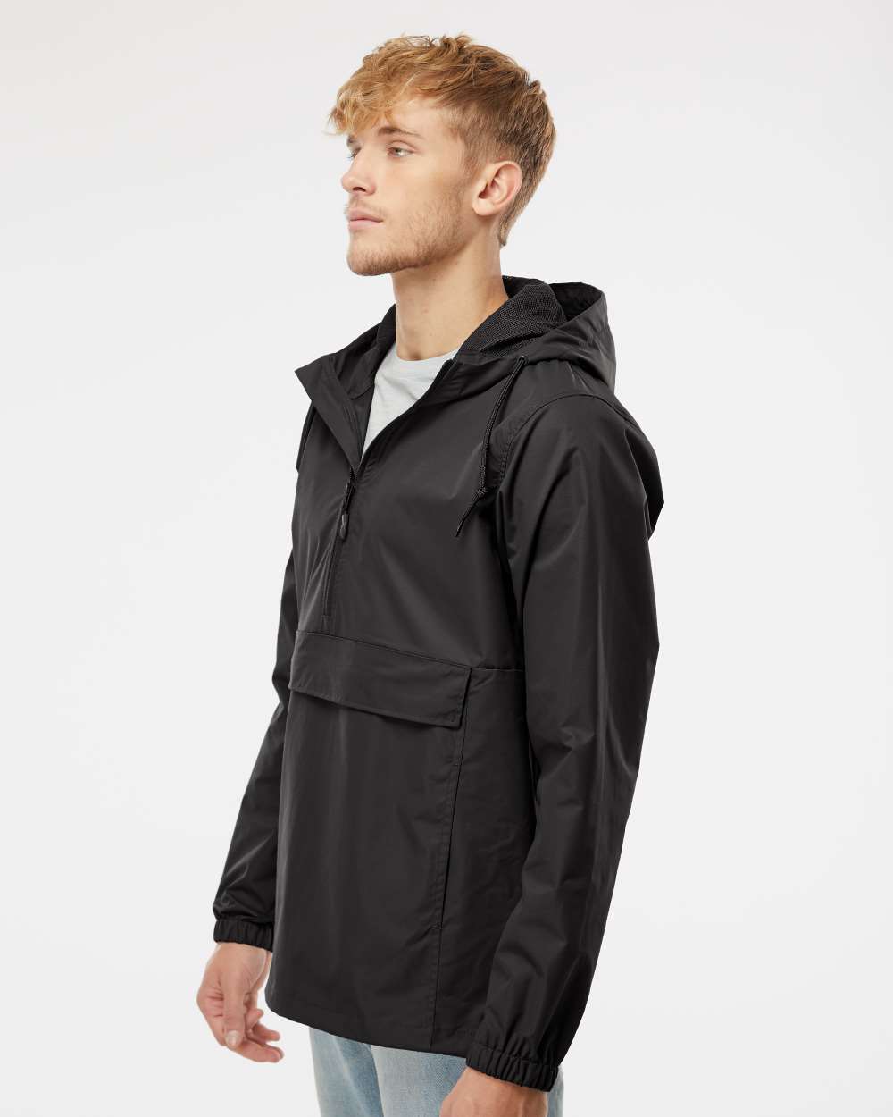 no-logo Independent Trading Co. Nylon Anorak-Men's Jackets-Independent Trading Co.-Thread Logic