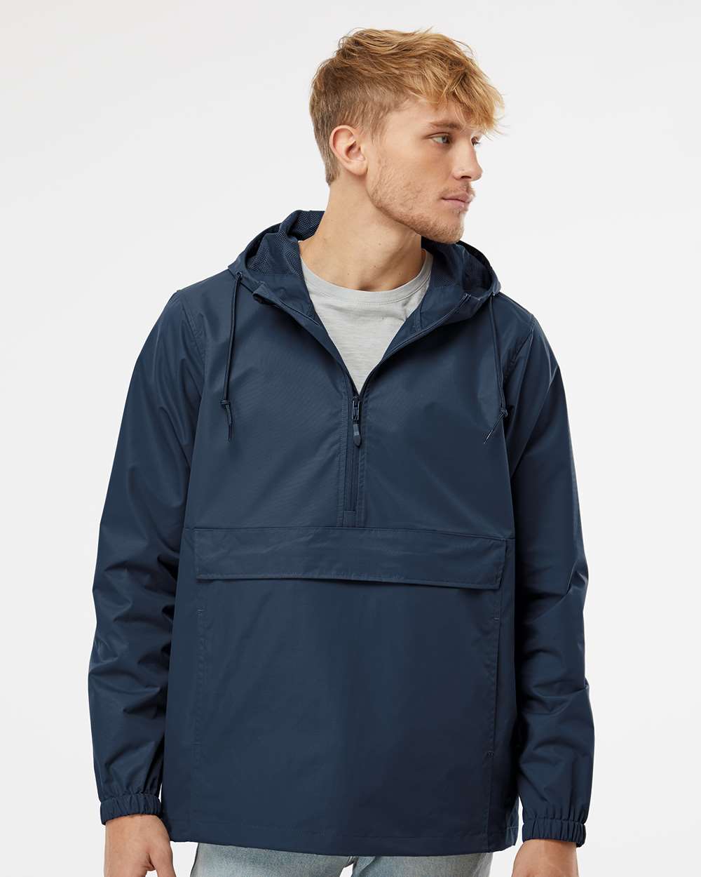 no-logo Independent Trading Co. Nylon Anorak-Men's Jackets-Independent Trading Co.-Thread Logic