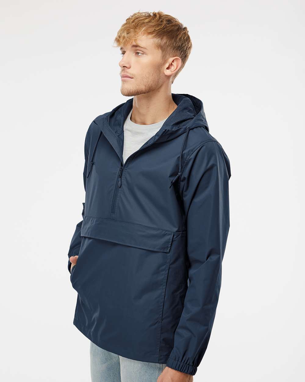 no-logo Independent Trading Co. Nylon Anorak-Men's Jackets-Independent Trading Co.-Thread Logic