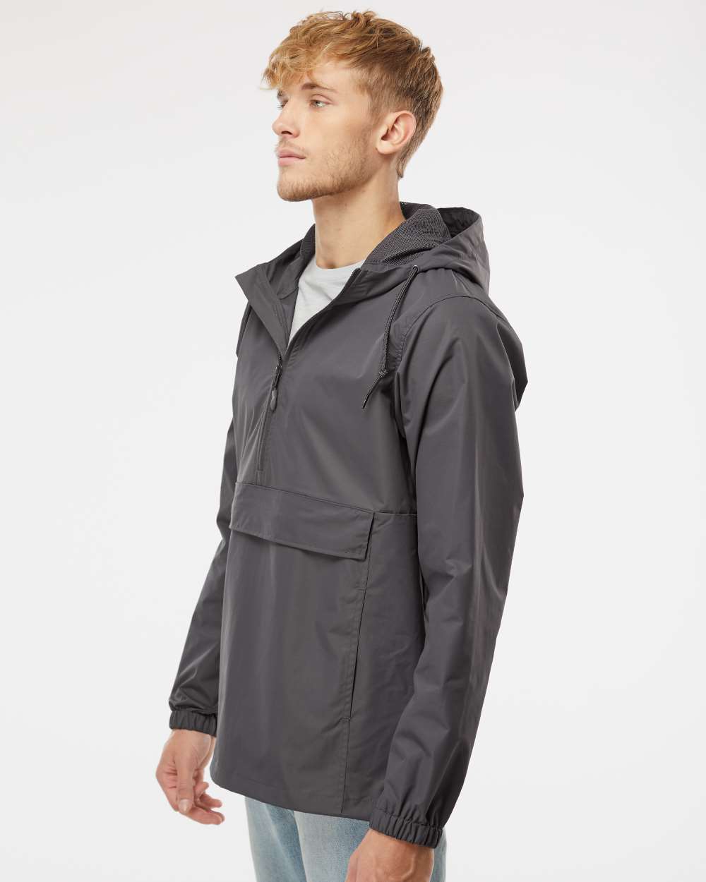 no-logo Independent Trading Co. Nylon Anorak-Men's Jackets-Independent Trading Co.-Thread Logic