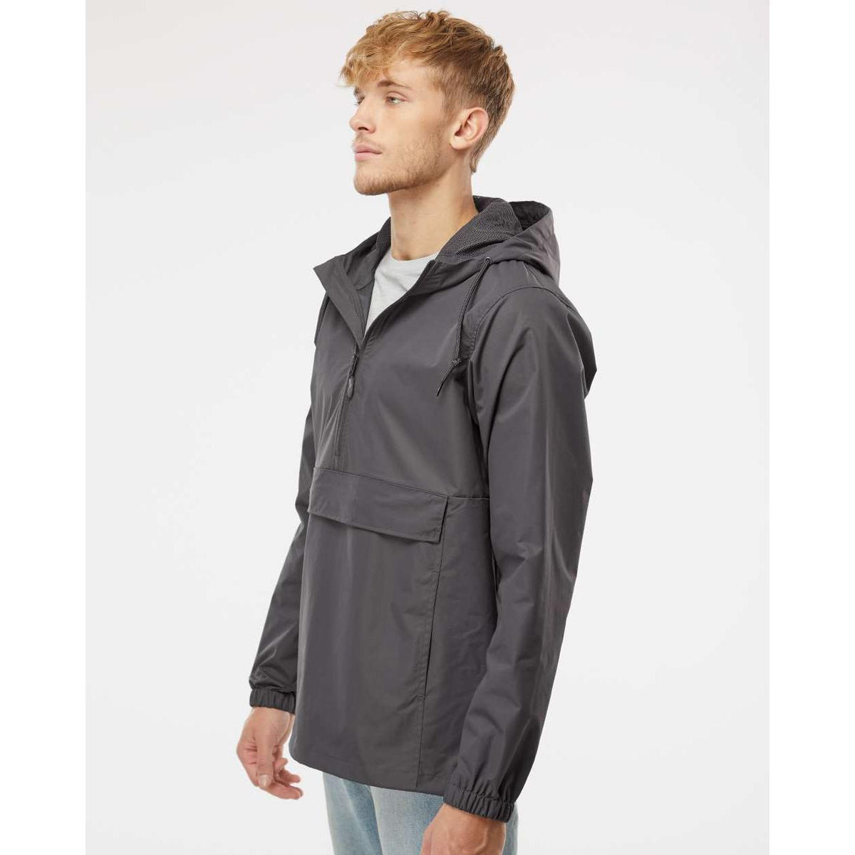 no-logo Independent Trading Co. Nylon Anorak-Men's Jackets-Independent Trading Co.-Thread Logic