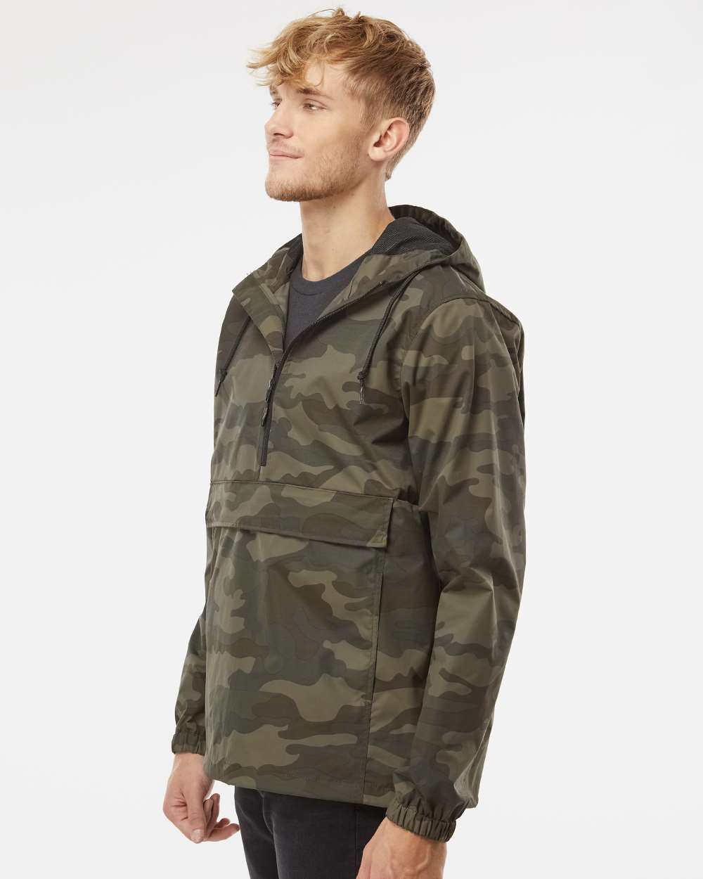 no-logo Independent Trading Co. Nylon Anorak-Men's Jackets-Independent Trading Co.-Thread Logic