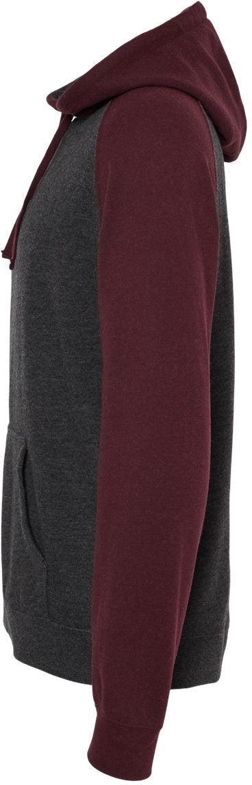 no-logo Independent Trading Co. Raglan Hooded Sweatshirt -Men's Layering-Independent Trading Co.-Thread Logic