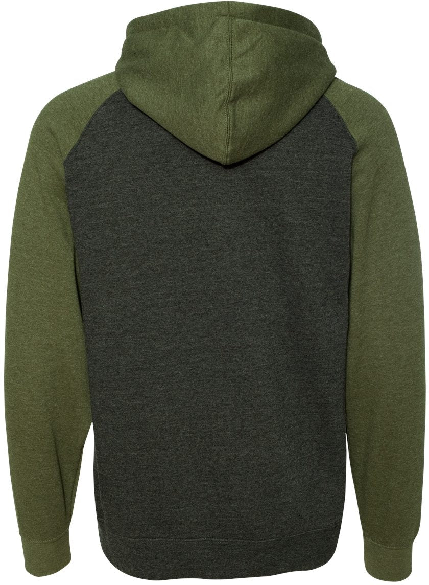 no-logo Independent Trading Co. Raglan Hooded Sweatshirt -Men's Layering-Independent Trading Co.-Thread Logic