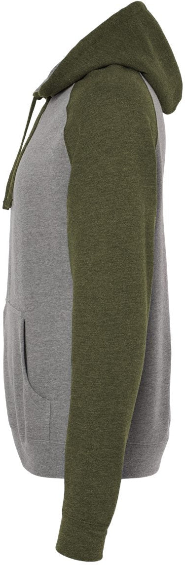 no-logo Independent Trading Co. Raglan Hooded Sweatshirt -Men's Layering-Independent Trading Co.-Thread Logic