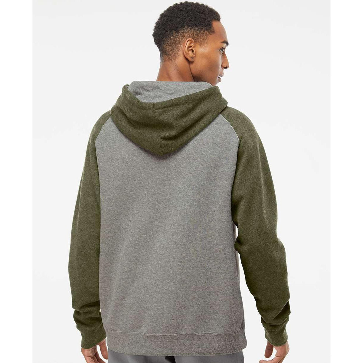 no-logo Independent Trading Co. Raglan Hooded Sweatshirt -Men's Layering-Independent Trading Co.-Thread Logic