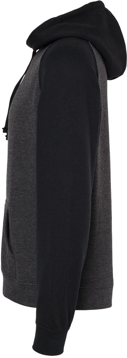 no-logo Independent Trading Co. Raglan Hooded Sweatshirt -Men's Layering-Independent Trading Co.-Thread Logic