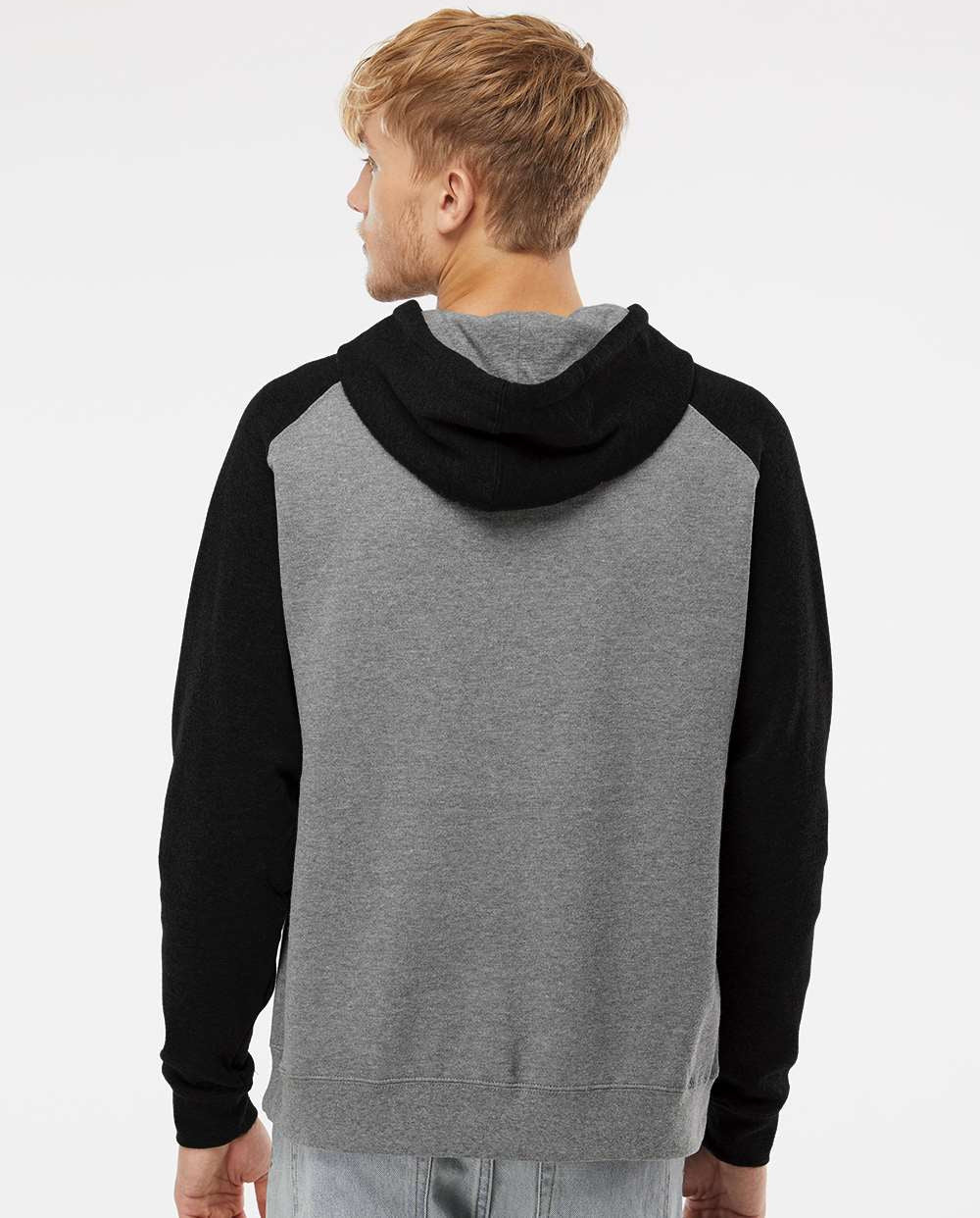 no-logo Independent Trading Co. Raglan Hooded Sweatshirt -Men's Layering-Independent Trading Co.-Thread Logic