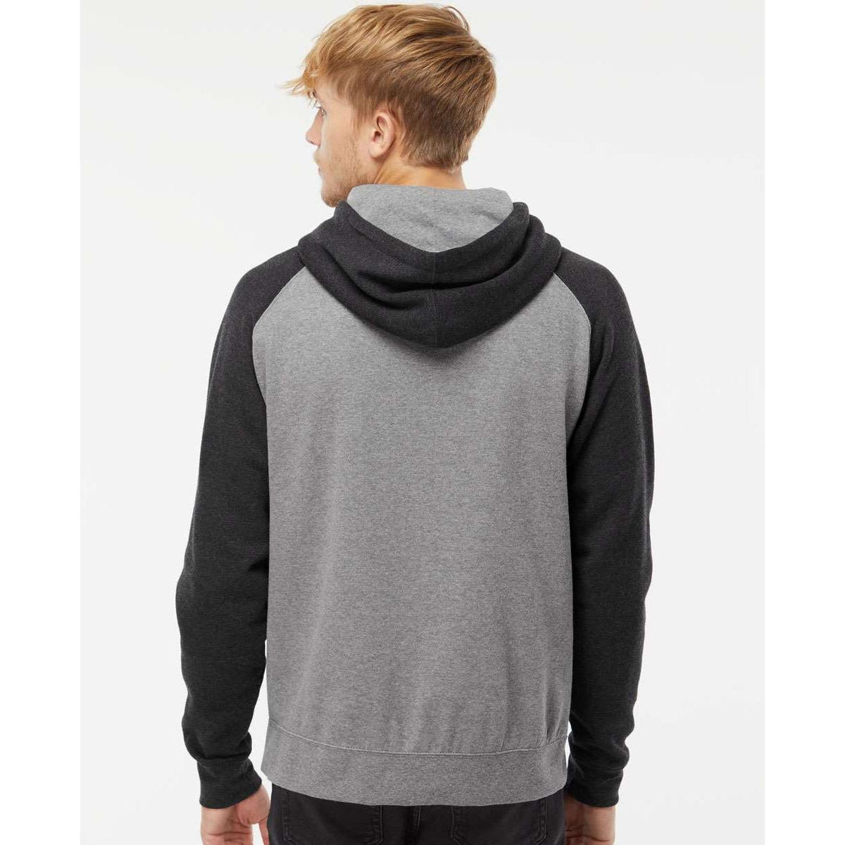 no-logo Independent Trading Co. Raglan Hooded Sweatshirt -Men's Layering-Independent Trading Co.-Thread Logic
