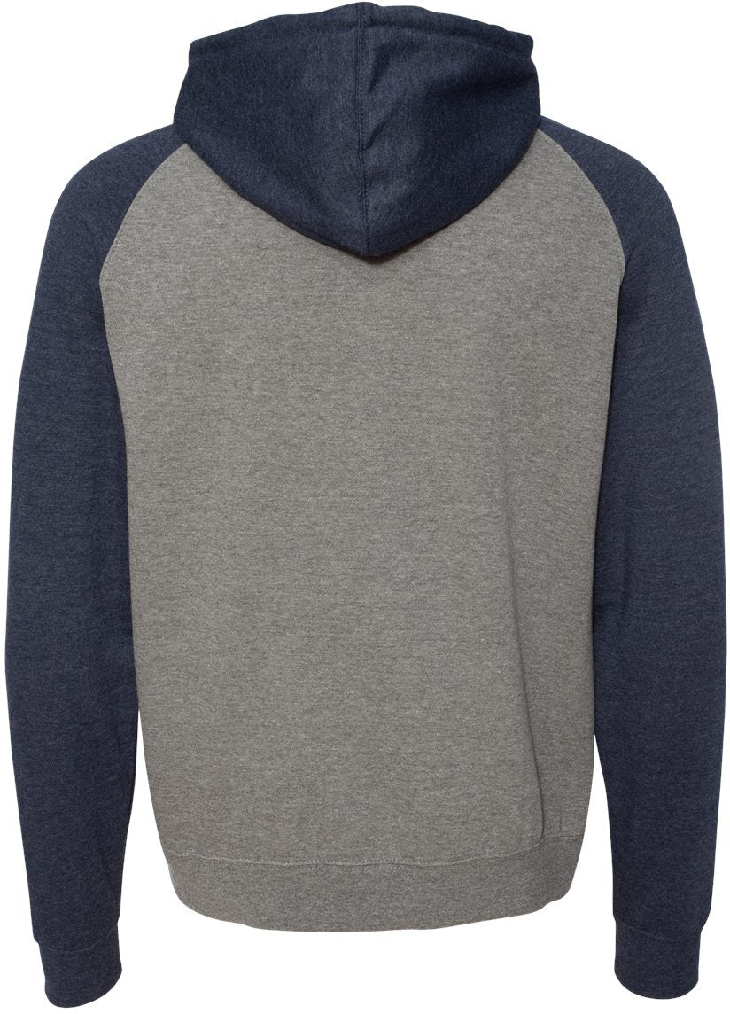 no-logo Independent Trading Co. Raglan Hooded Sweatshirt -Men's Layering-Independent Trading Co.-Thread Logic