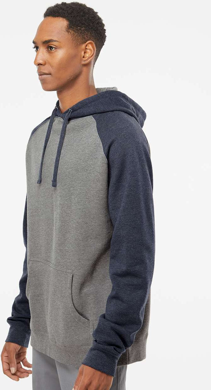 no-logo Independent Trading Co. Raglan Hooded Sweatshirt -Men's Layering-Independent Trading Co.-Thread Logic