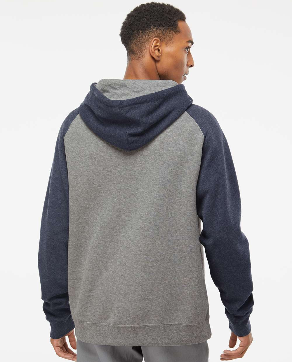 no-logo Independent Trading Co. Raglan Hooded Sweatshirt -Men's Layering-Independent Trading Co.-Thread Logic