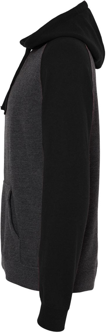 no-logo Independent Trading Co. Raglan Hooded Sweatshirt -Men's Layering-Independent Trading Co.-Thread Logic