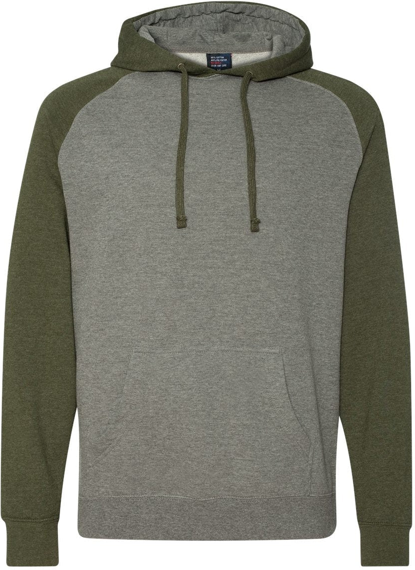 Independent Trading Co. Raglan Hooded Sweatshirt