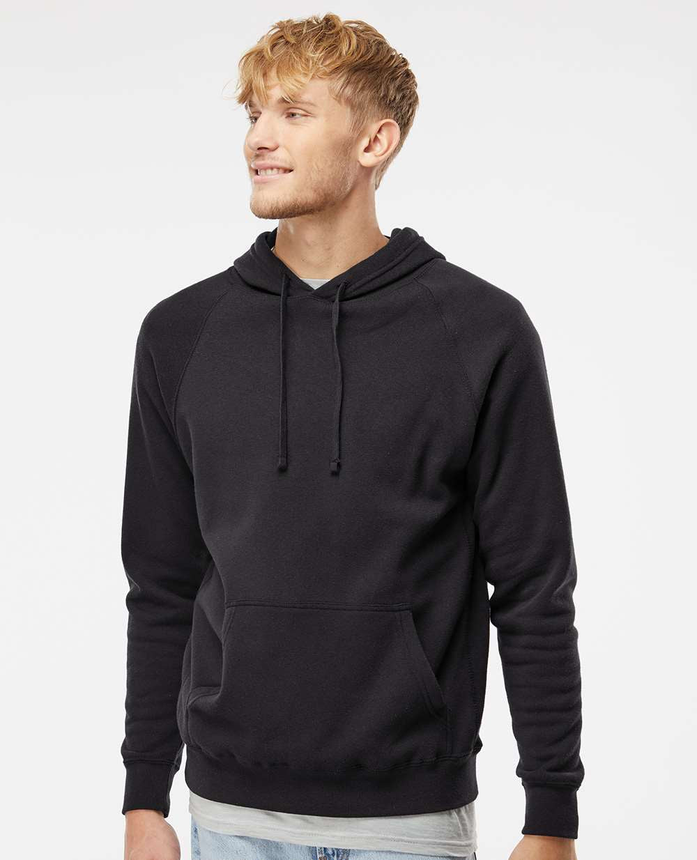 no-logo Independent Trading Co. Special Blend Raglan Hooded Sweatshirt-Men's Layering-Independent Trading Co.-Thread Logic