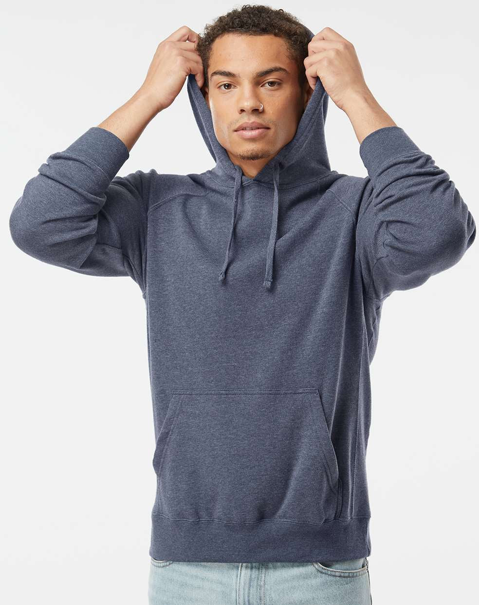 no-logo Independent Trading Co. Special Blend Raglan Hooded Sweatshirt-Men's Layering-Independent Trading Co.-Thread Logic