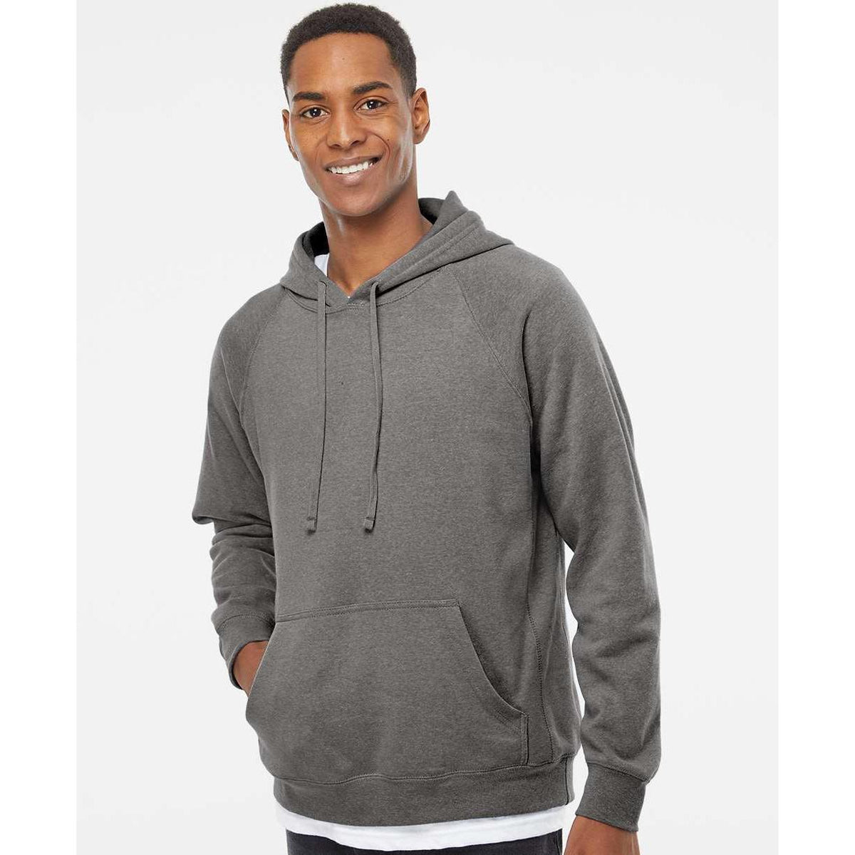 no-logo Independent Trading Co. Special Blend Raglan Hooded Sweatshirt-Men's Layering-Independent Trading Co.-Thread Logic