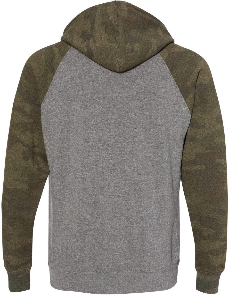 no-logo Independent Trading Co. Special Blend Raglan Hooded Sweatshirt-Men's Layering-Independent Trading Co.-Thread Logic