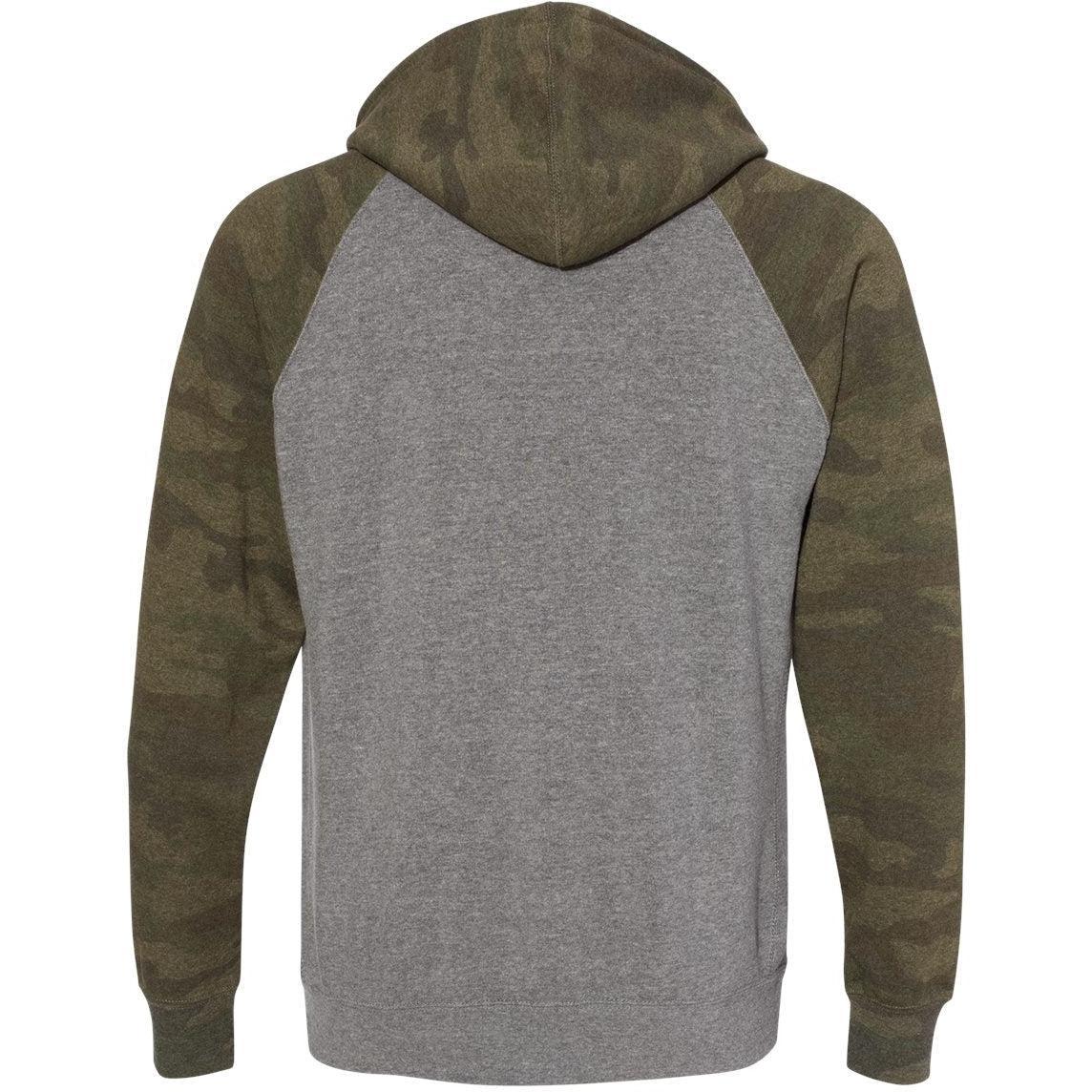 no-logo Independent Trading Co. Special Blend Raglan Hooded Sweatshirt-Men's Layering-Independent Trading Co.-Thread Logic