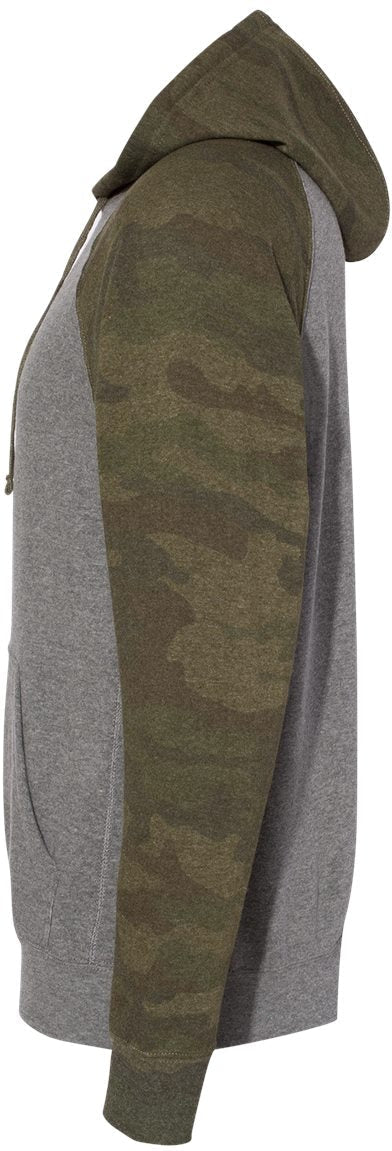 no-logo Independent Trading Co. Special Blend Raglan Hooded Sweatshirt-Men's Layering-Independent Trading Co.-Thread Logic