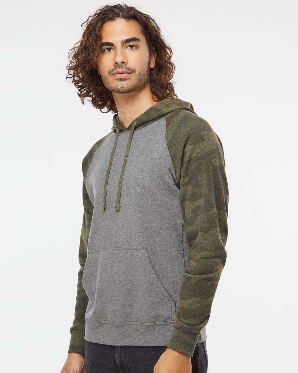 no-logo Independent Trading Co. Special Blend Raglan Hooded Sweatshirt-Men's Layering-Independent Trading Co.-Thread Logic