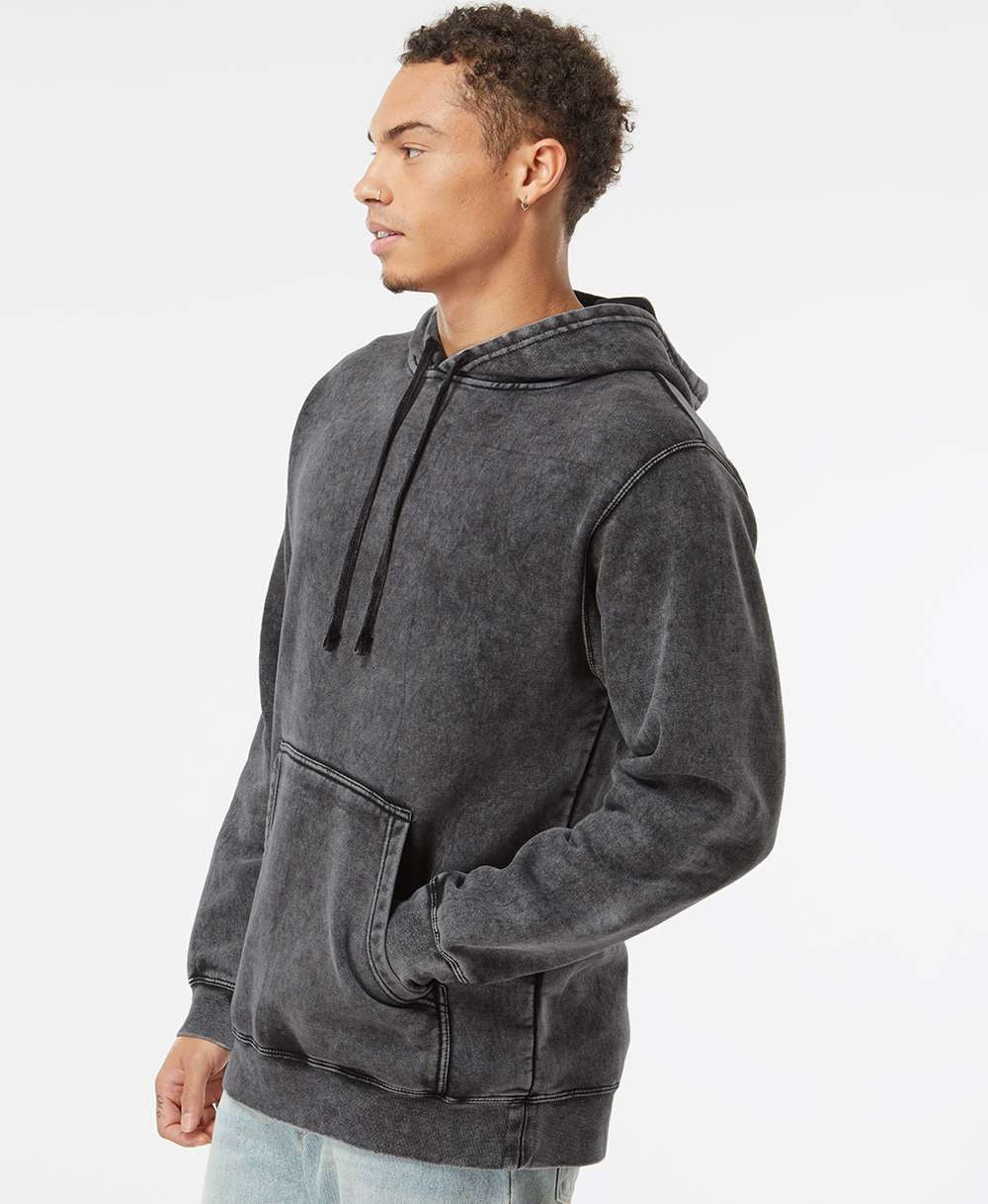 no-logo Independent Trading Co. Unisex Midweight Mineral Wash Hooded Sweatshirt-Men's Layering-Independent Trading Co.-Thread Logic