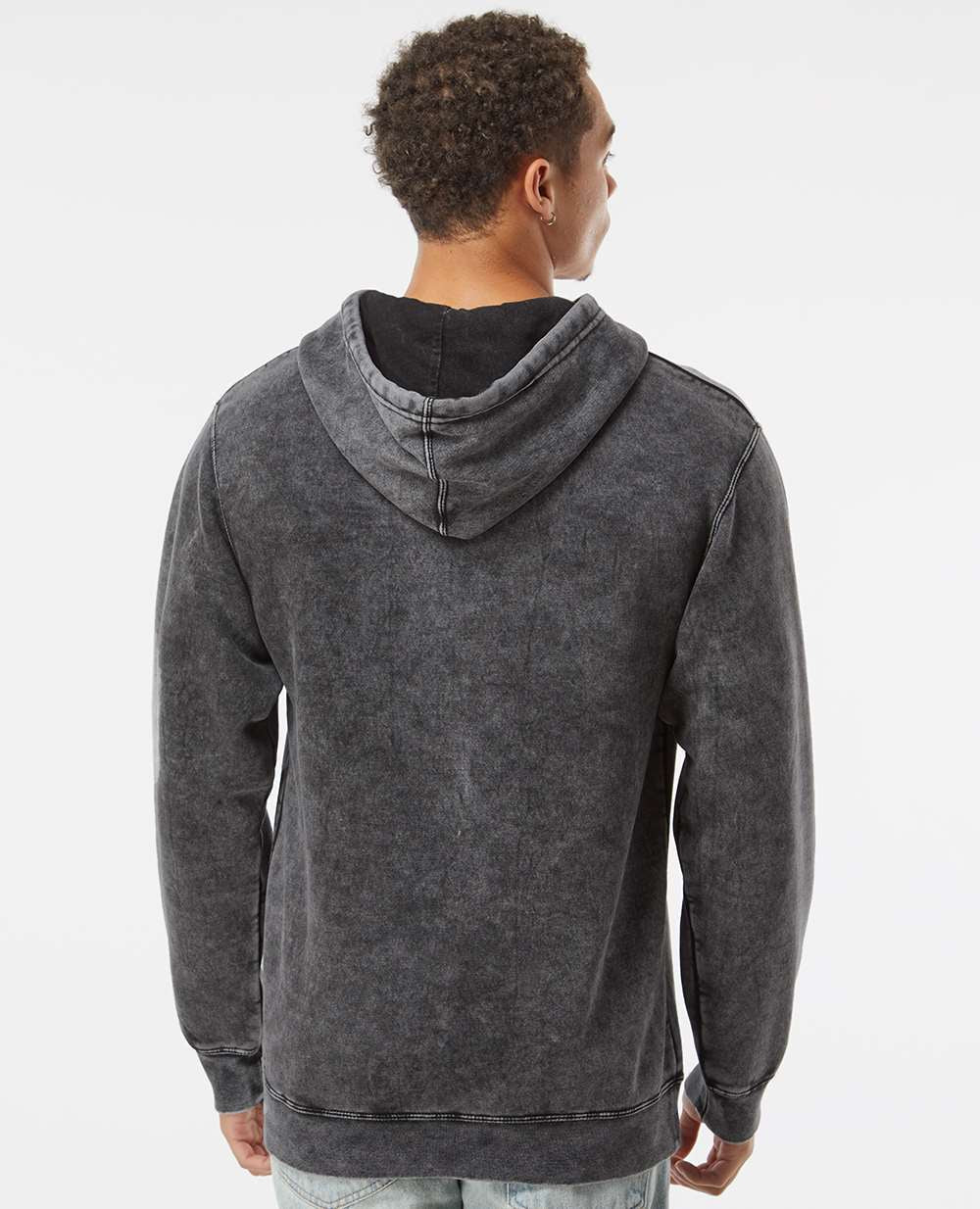 no-logo Independent Trading Co. Unisex Midweight Mineral Wash Hooded Sweatshirt-Men's Layering-Independent Trading Co.-Thread Logic