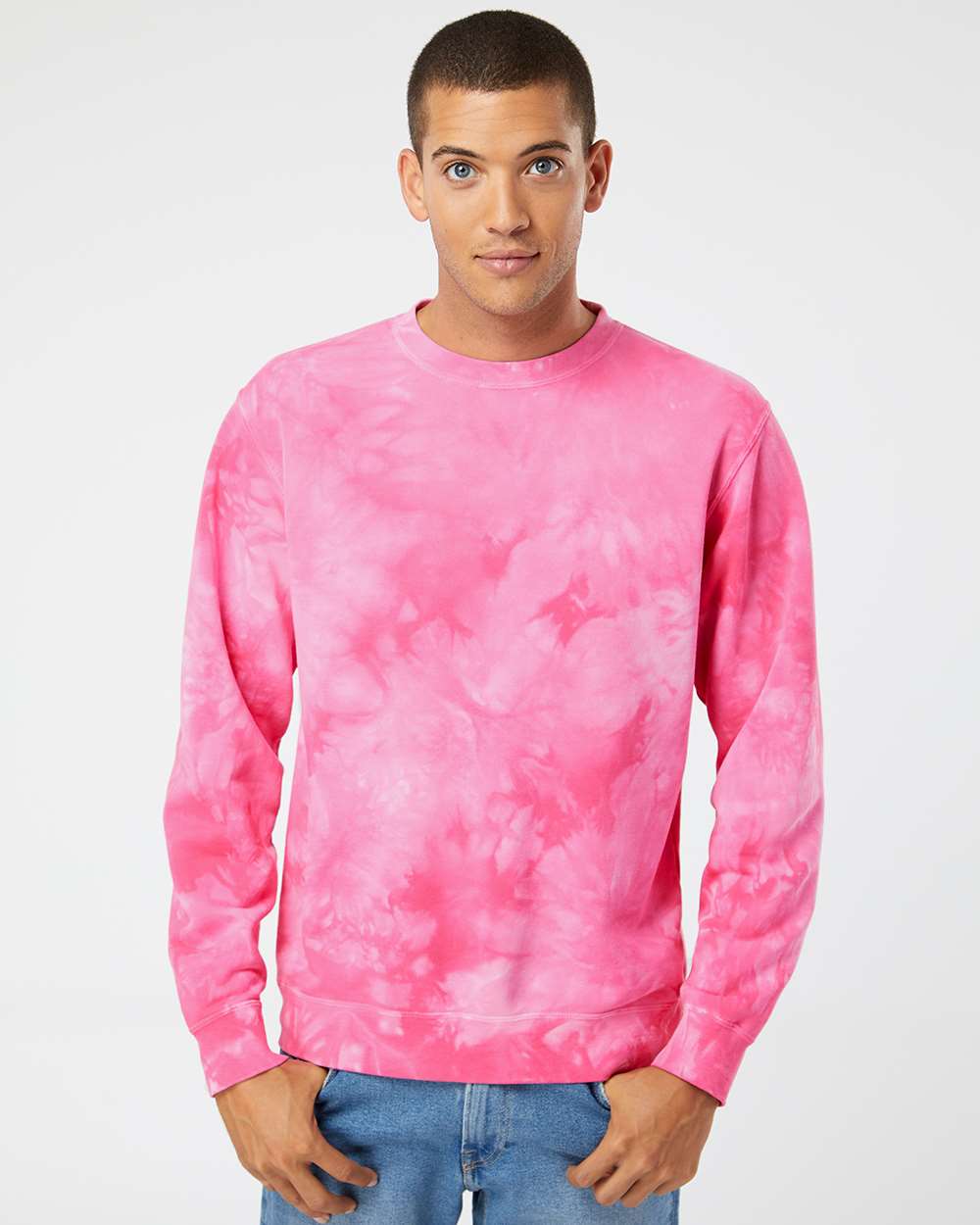 no-logo Independent Trading Co. Unisex Midweight Tie-Dyed Sweatshirt-Fleece-Independent Trading Co.-Thread Logic