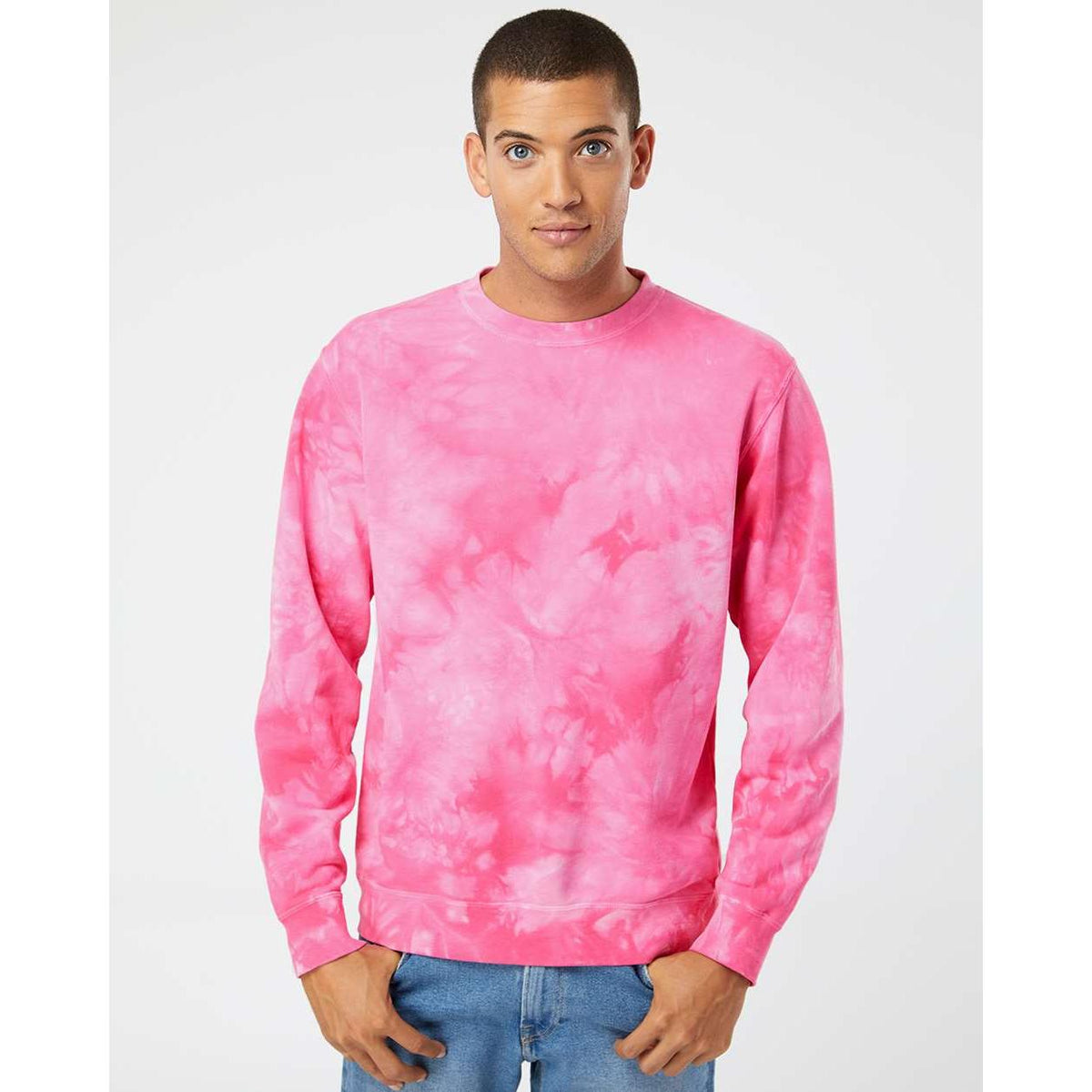 no-logo Independent Trading Co. Unisex Midweight Tie-Dyed Sweatshirt-Fleece-Independent Trading Co.-Thread Logic