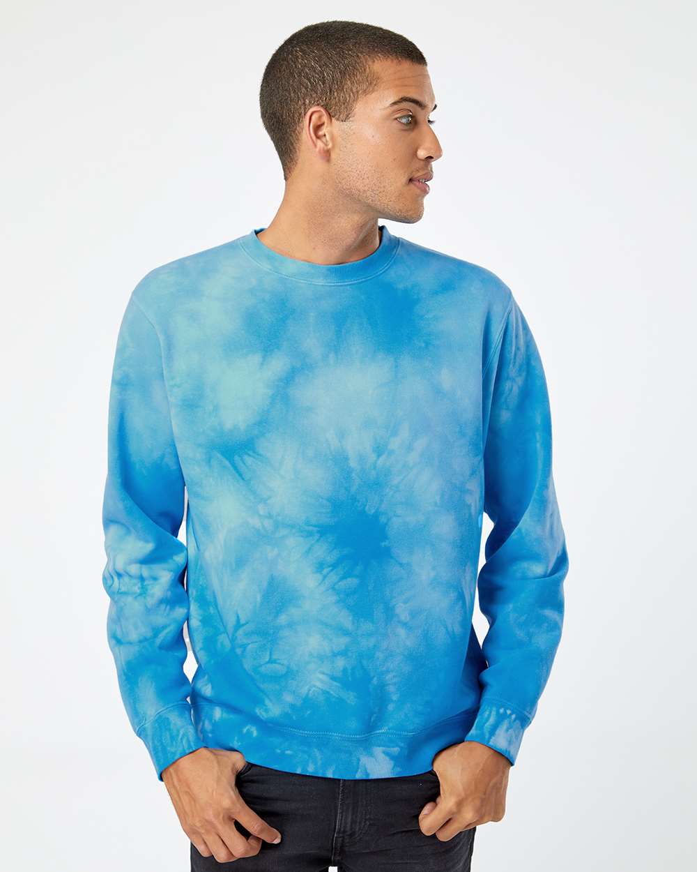 no-logo Independent Trading Co. Unisex Midweight Tie-Dyed Sweatshirt-Fleece-Independent Trading Co.-Thread Logic