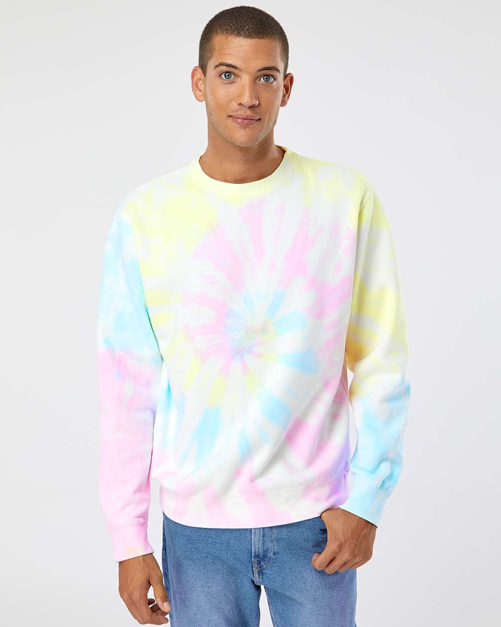 no-logo Independent Trading Co. Unisex Midweight Tie-Dyed Sweatshirt-Fleece-Independent Trading Co.-Thread Logic