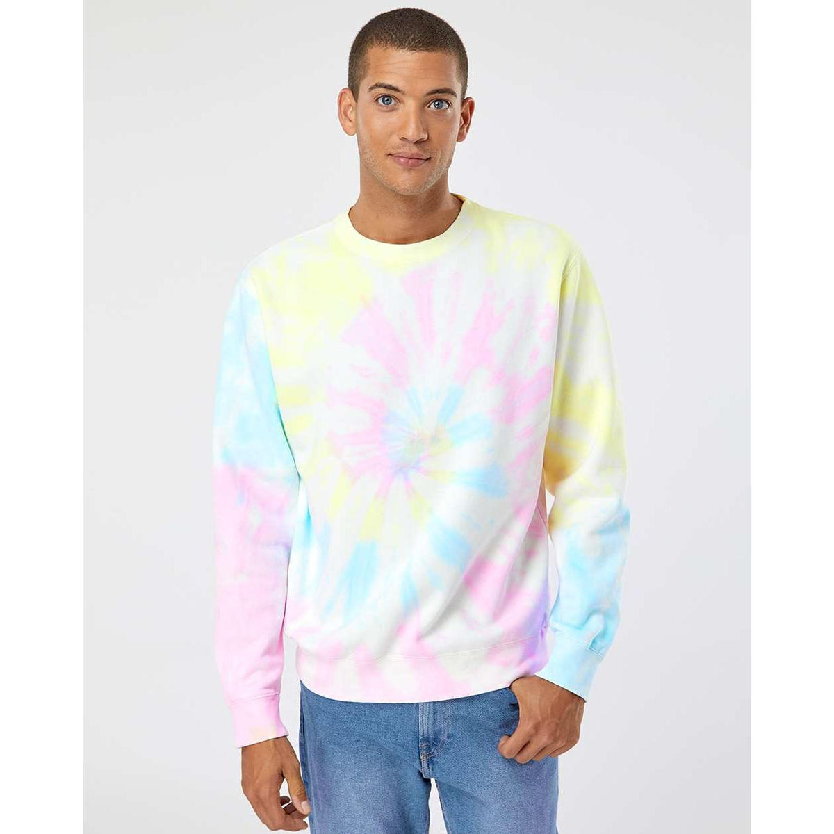 no-logo Independent Trading Co. Unisex Midweight Tie-Dyed Sweatshirt-Fleece-Independent Trading Co.-Thread Logic