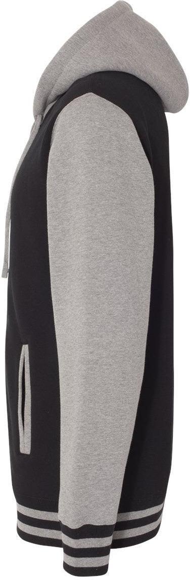 no-logo Independent Trading Co. Varsity Full-Zip Hooded Sweatshirt -Men's Layering-Independent Trading Co.-Thread Logic