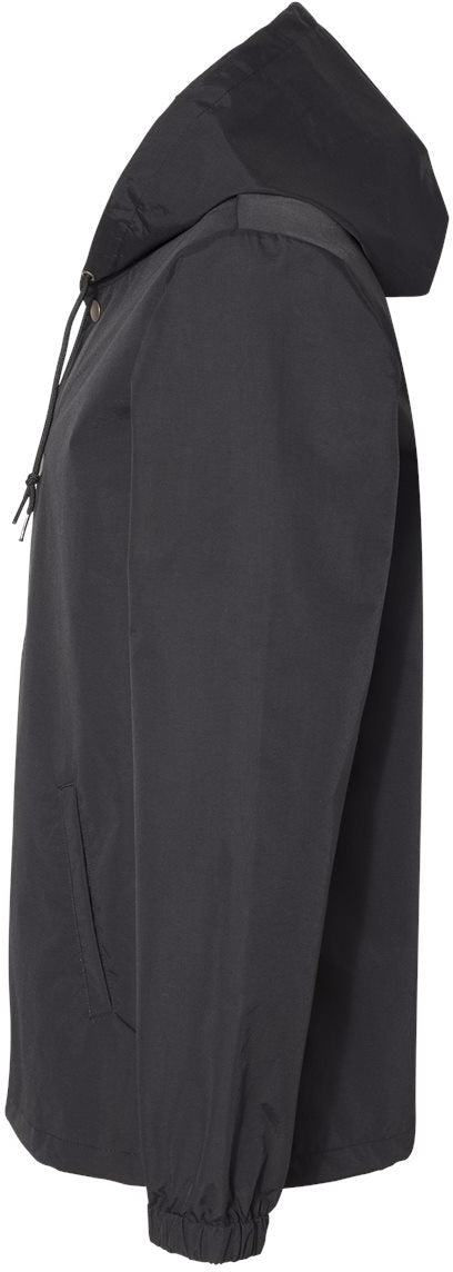 no-logo Independent Trading Co. Water-Resistant Hooded Windbreaker-Men's Jackets-Independent Trading Co.-Thread Logic