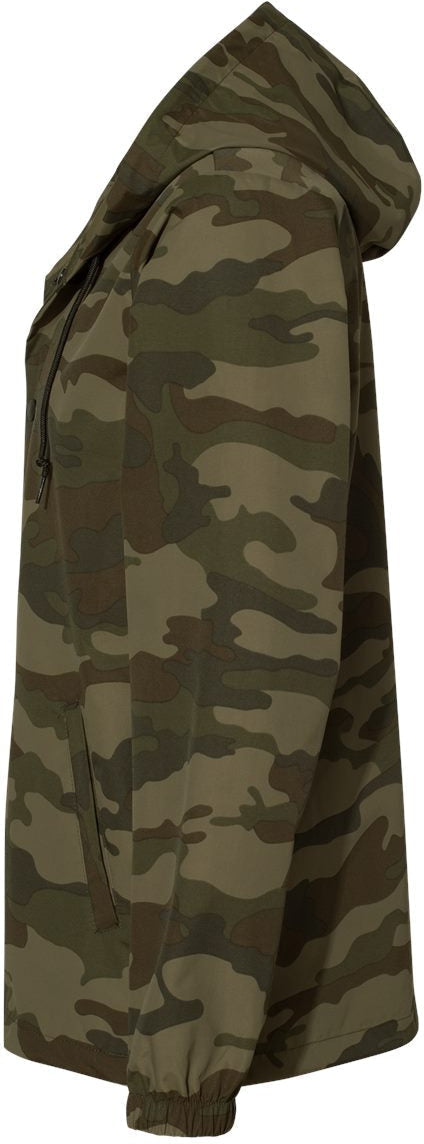 no-logo Independent Trading Co. Water-Resistant Hooded Windbreaker-Men's Jackets-Independent Trading Co.-Thread Logic