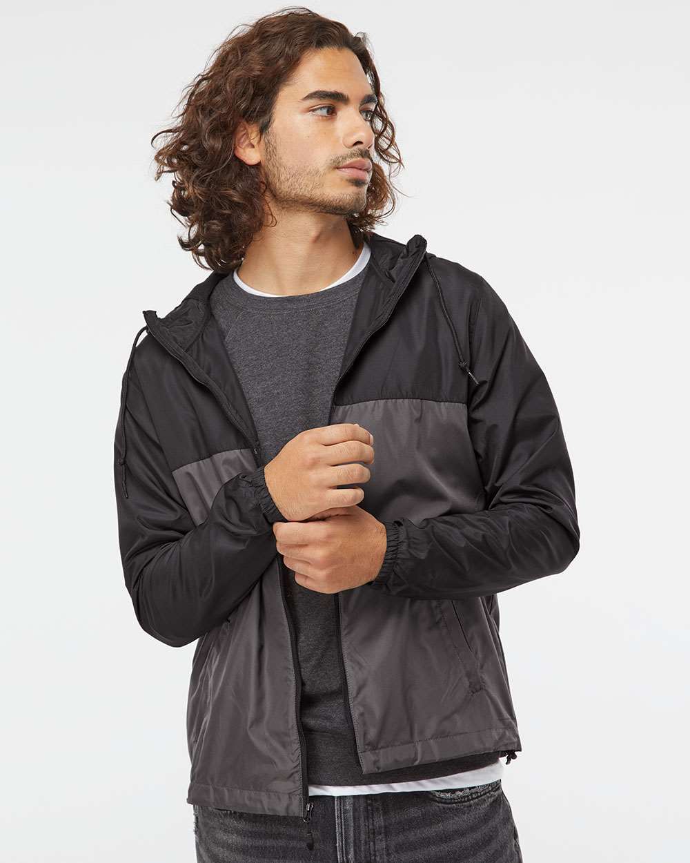 no-logo Independent Trading Co. Water-Resistant Lightweight Windbreaker-Men's Jackets-Independent Trading Co.-Thread Logic