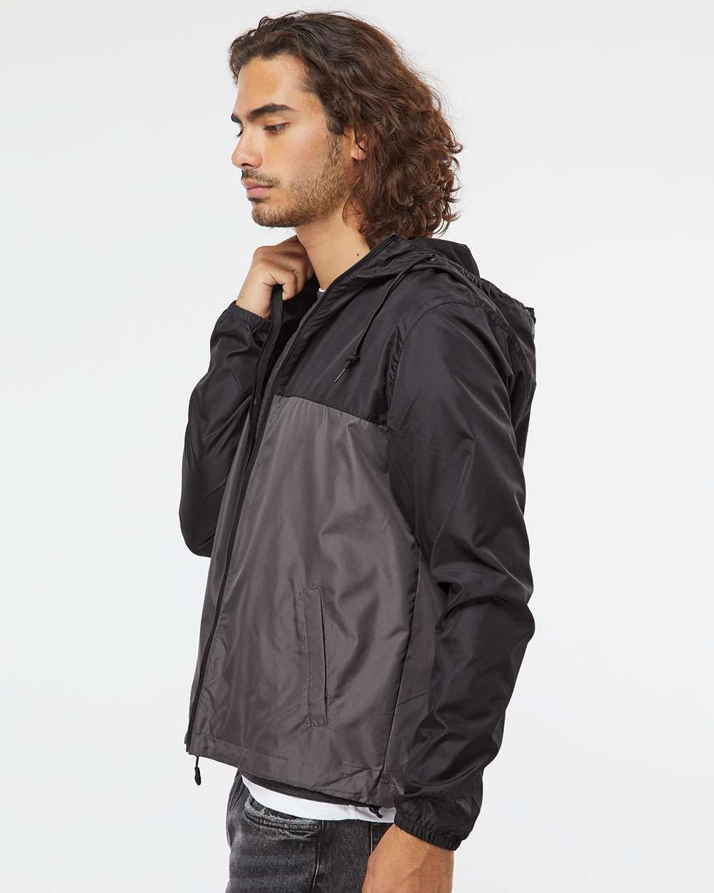 no-logo Independent Trading Co. Water-Resistant Lightweight Windbreaker-Men's Jackets-Independent Trading Co.-Thread Logic