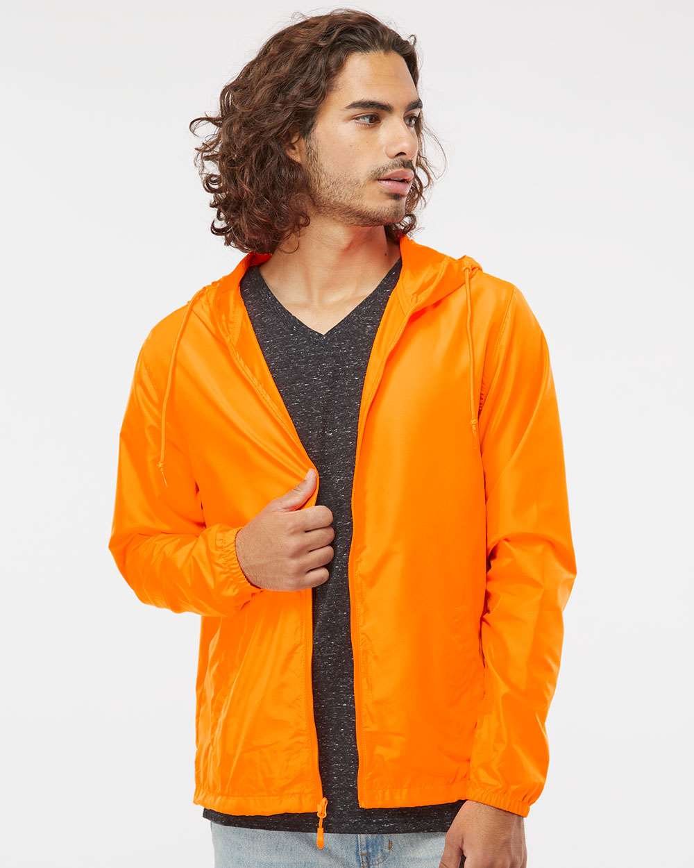 no-logo Independent Trading Co. Water-Resistant Lightweight Windbreaker-Men's Jackets-Independent Trading Co.-Thread Logic