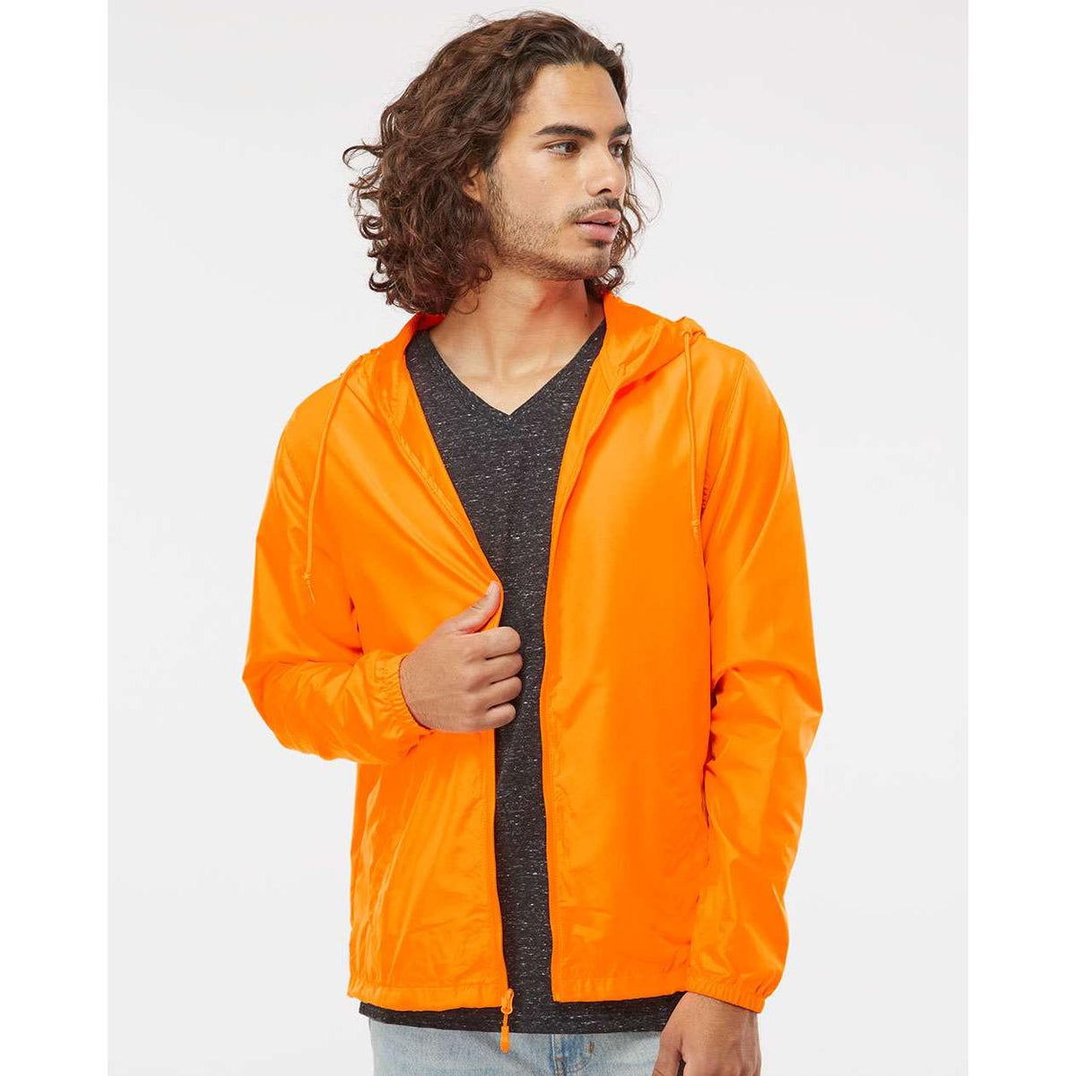 no-logo Independent Trading Co. Water-Resistant Lightweight Windbreaker-Men's Jackets-Independent Trading Co.-Thread Logic