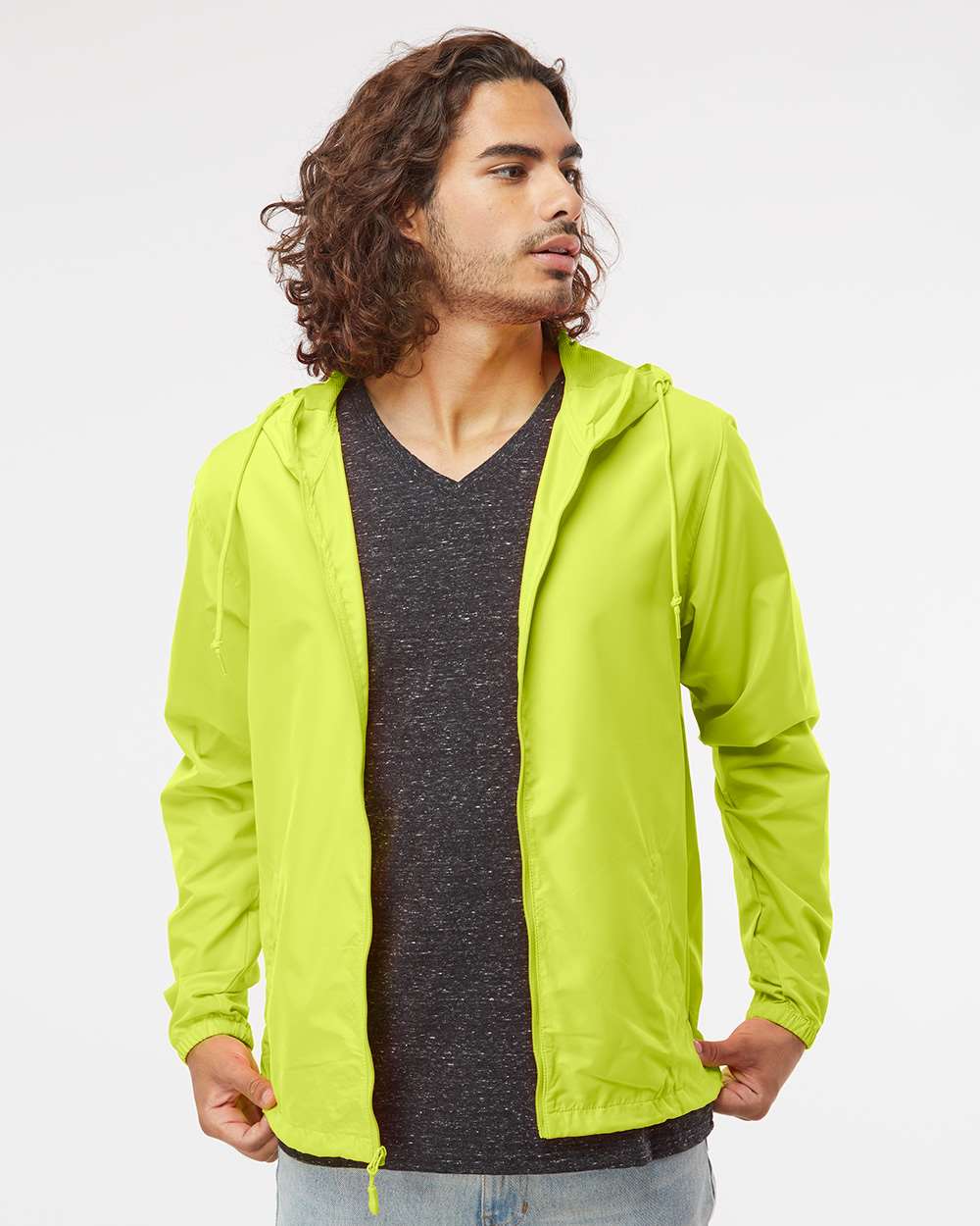 no-logo Independent Trading Co. Water-Resistant Lightweight Windbreaker-Men's Jackets-Independent Trading Co.-Thread Logic