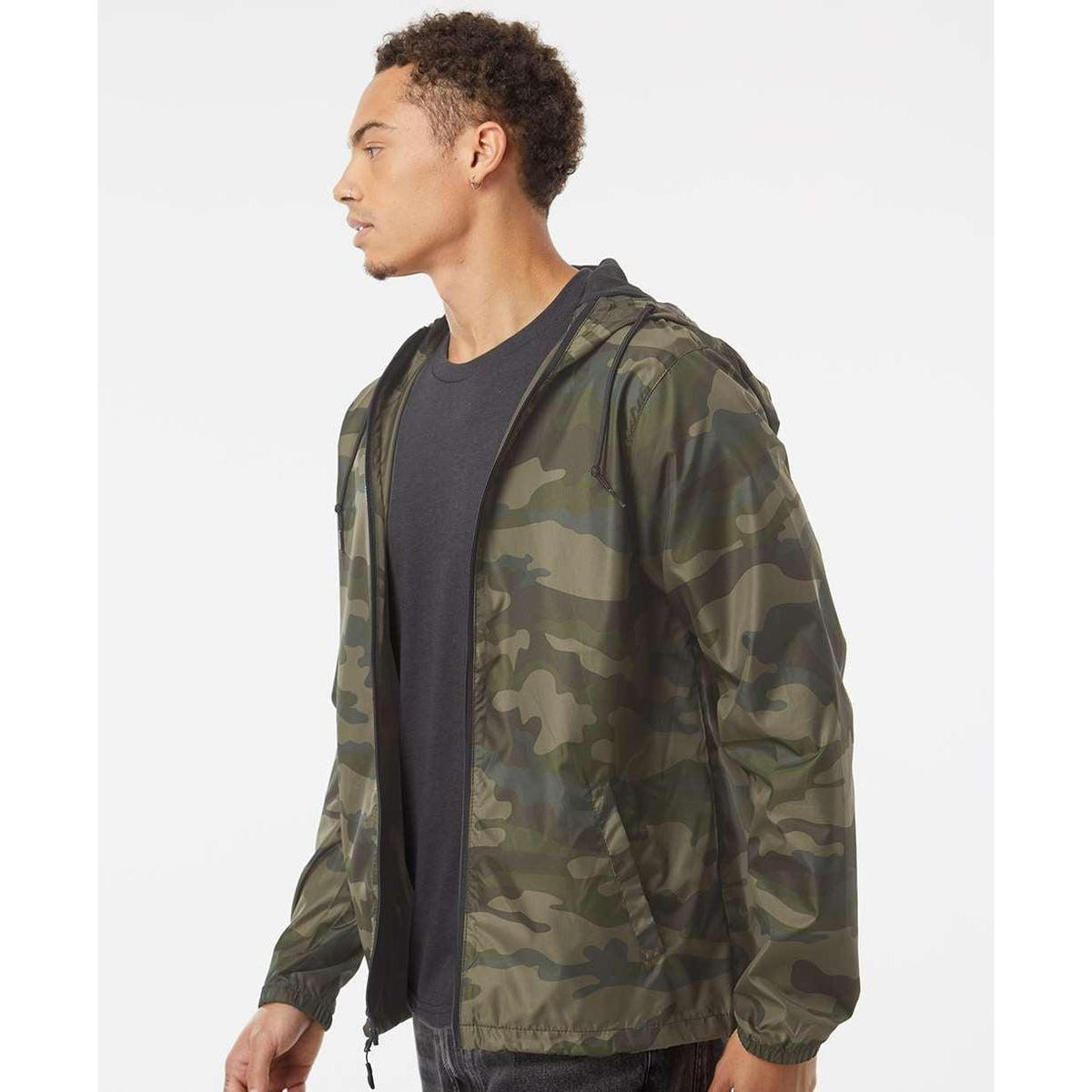 no-logo Independent Trading Co. Water-Resistant Lightweight Windbreaker-Men's Jackets-Independent Trading Co.-Thread Logic