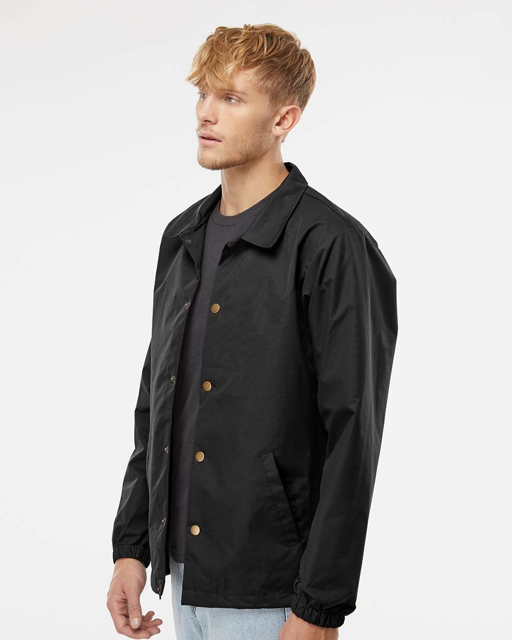 no-logo Independent Trading Co. Water-Resistant Windbreaker Coach’s Jacket-Men's Jackets-Independent Trading Co.-Thread Logic