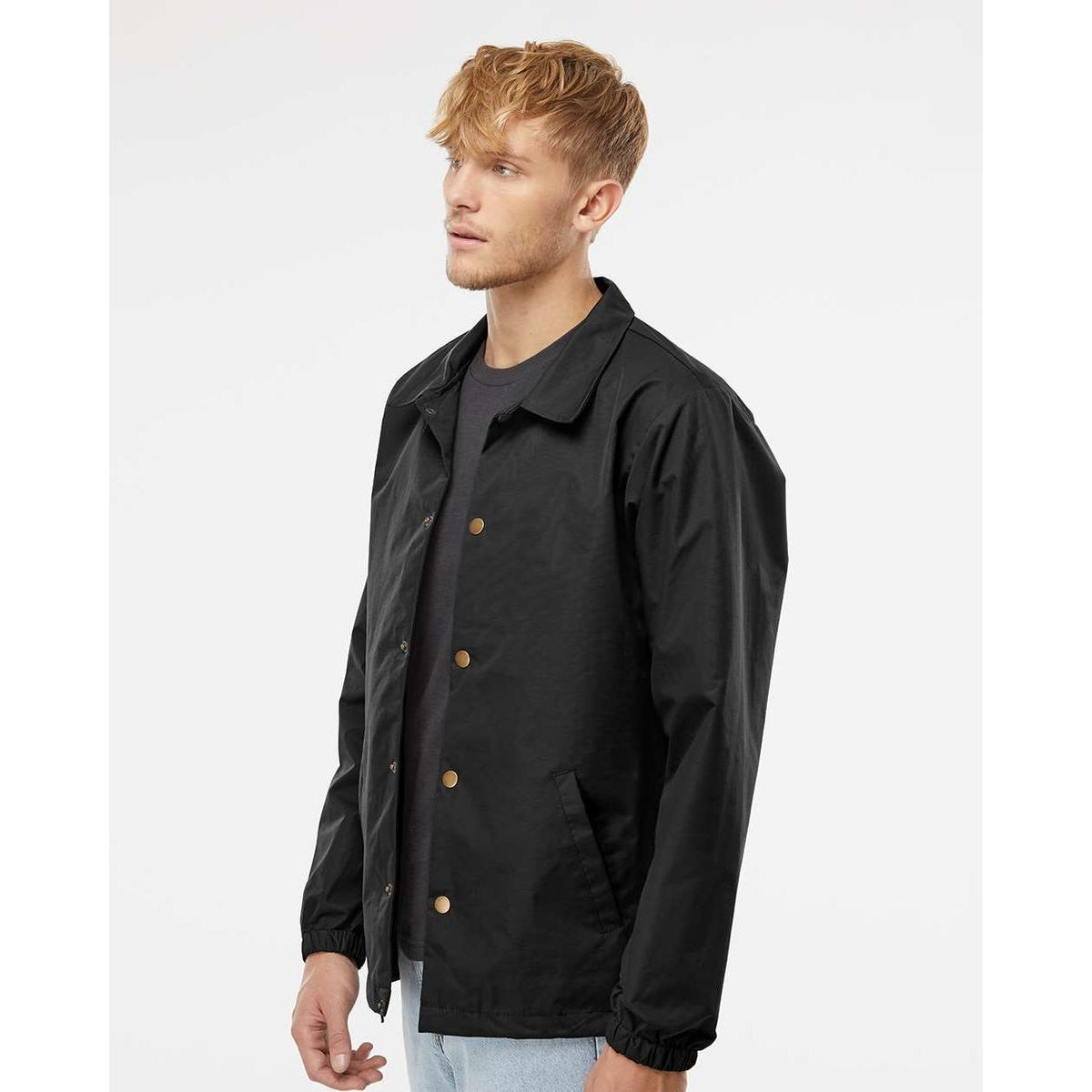 no-logo Independent Trading Co. Water-Resistant Windbreaker Coach’s Jacket-Men's Jackets-Independent Trading Co.-Thread Logic