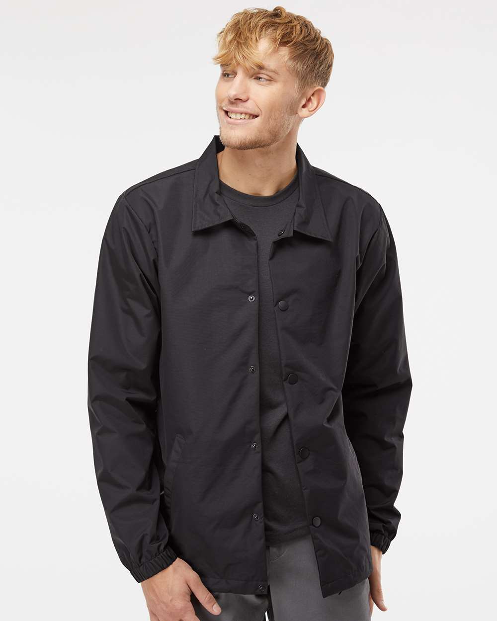 no-logo Independent Trading Co. Water-Resistant Windbreaker Coach’s Jacket-Men's Jackets-Independent Trading Co.-Thread Logic