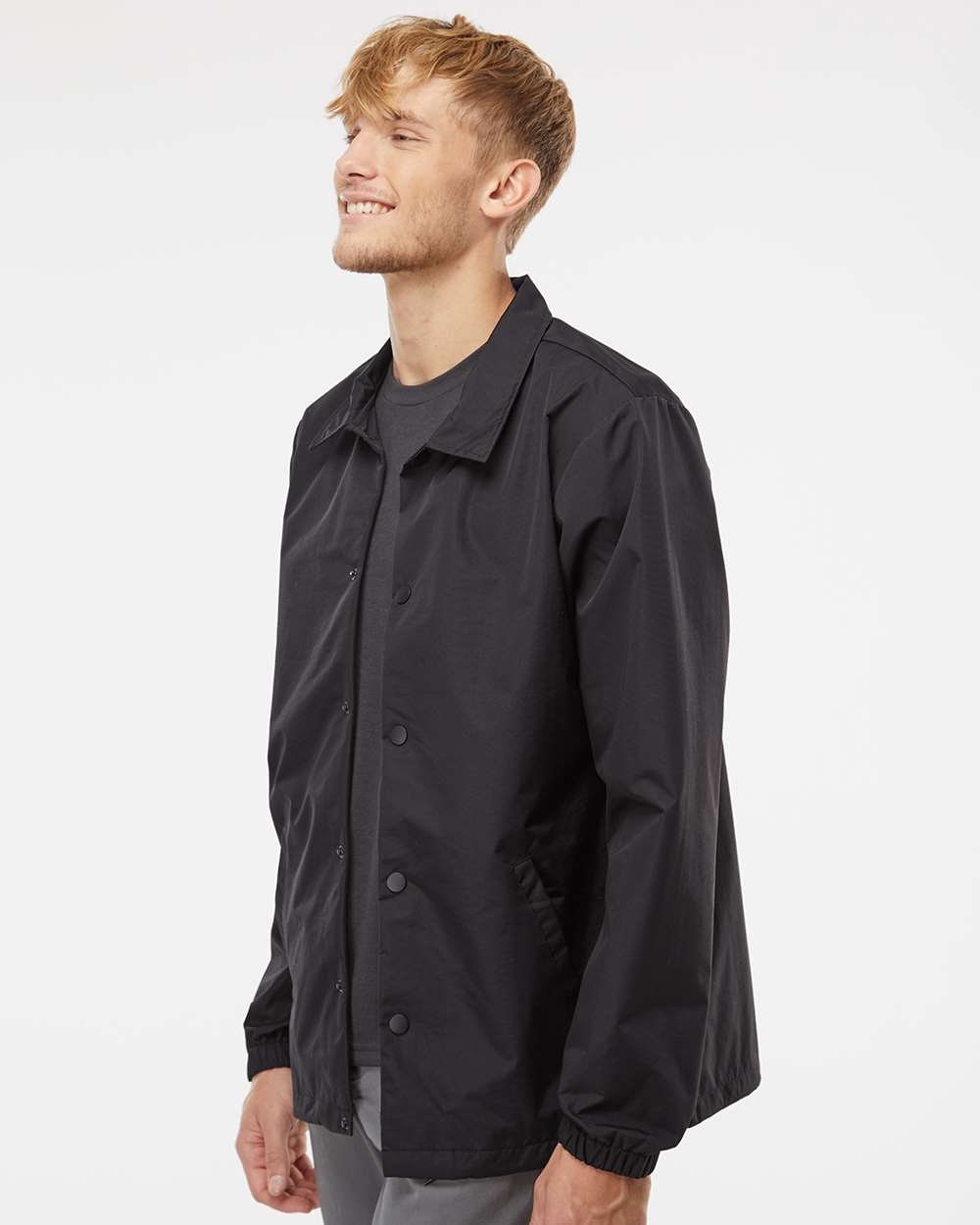 no-logo Independent Trading Co. Water-Resistant Windbreaker Coach’s Jacket-Men's Jackets-Independent Trading Co.-Thread Logic