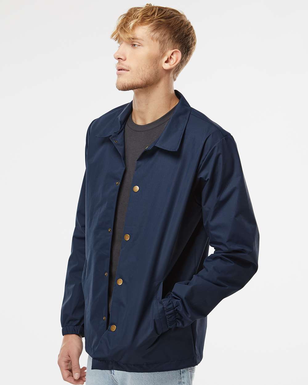 no-logo Independent Trading Co. Water-Resistant Windbreaker Coach’s Jacket-Men's Jackets-Independent Trading Co.-Thread Logic