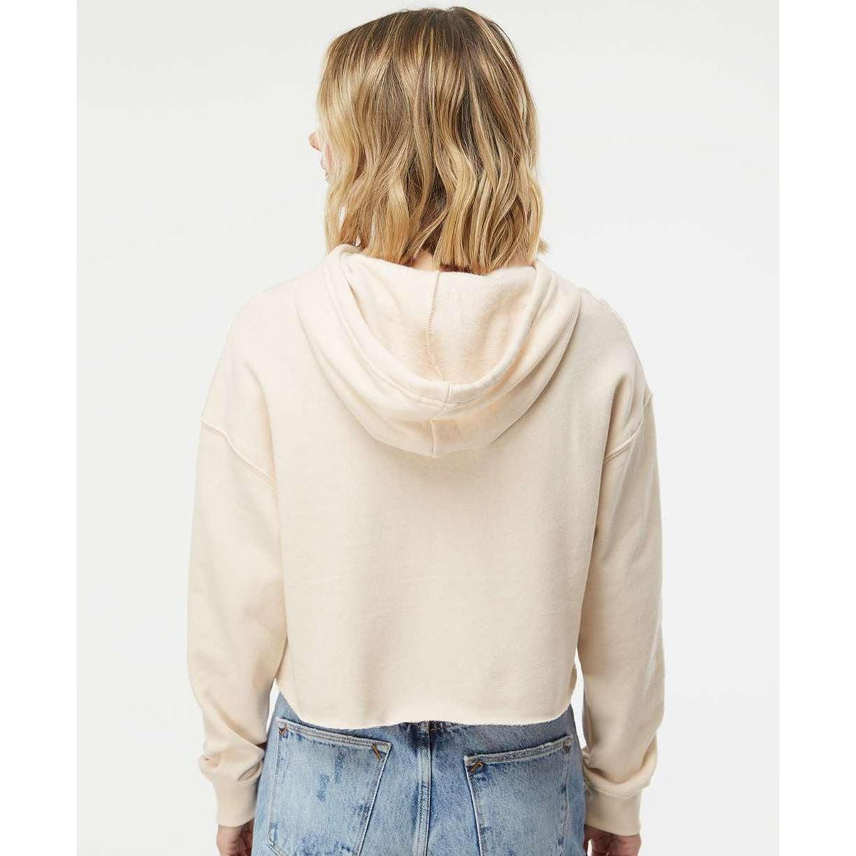 no-logo Independent Trading Co. Women’s Lightweight Cropped Hooded Sweatshirt-Fleece-Independent Trading Co.-Thread Logic
