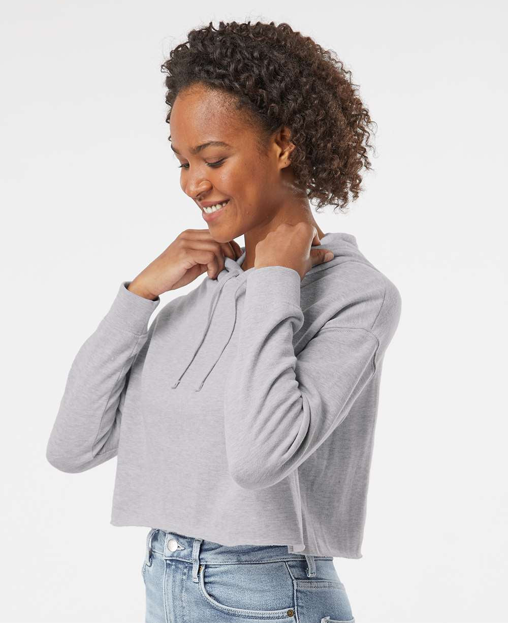 no-logo Independent Trading Co. Women’s Lightweight Cropped Hooded Sweatshirt-Fleece-Independent Trading Co.-Thread Logic