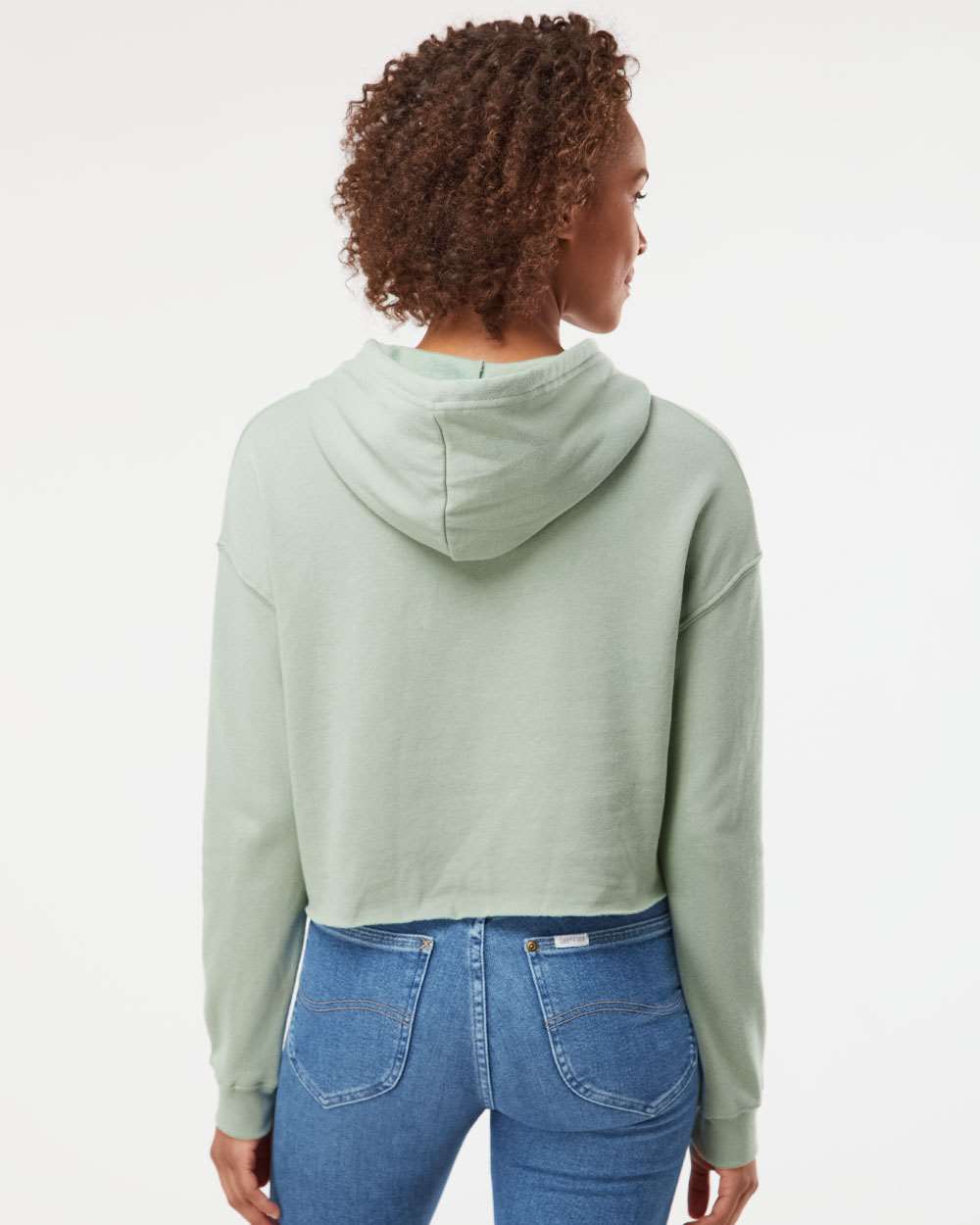 no-logo Independent Trading Co. Women’s Lightweight Cropped Hooded Sweatshirt-Fleece-Independent Trading Co.-Thread Logic